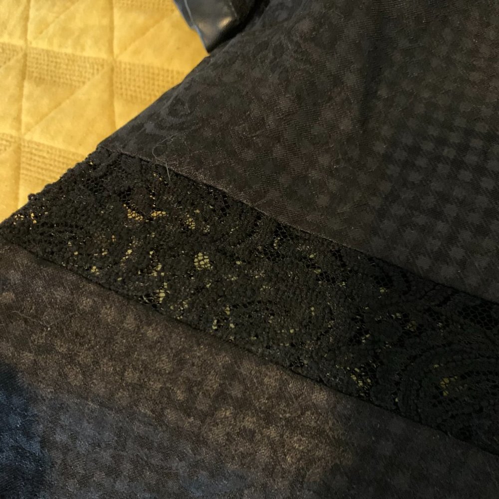 Walter Baker Sheath Dress - Pleather, Lace - Picture 3 of 7